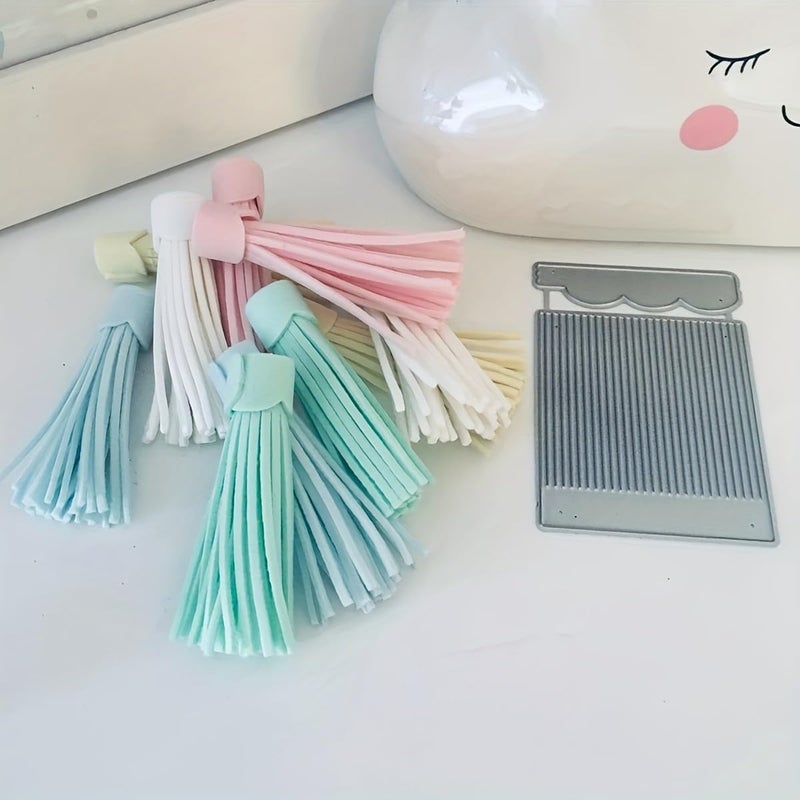 Lapoo Christmas Metal Cutting Die for Scrapbooking, 3D Backgrounds Frame New Cutting Dies DIY Album Card Making Decor Paper Metal Die Cuts Party Wedding Decorations (Tassel 2.3 x 1.7 in) - Image 3